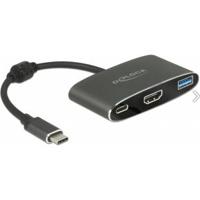 DeLOCK USB-C male > HDMI female + USB-A + USB-C PD adapter - thumbnail