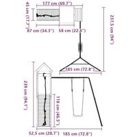 Speelhuis massief grenenhout - thumbnail