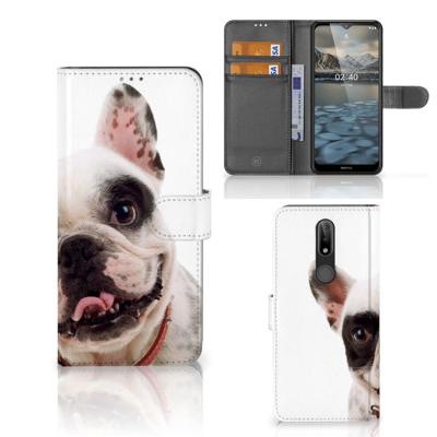 Nokia 2.4 | Telefoonhoesje | Met pasjeshouder | Franse Bulldog