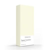 Romanette Luxe Verkoelend Katoenen Topper Hoeslaken - Ivoor 90 x 220 - thumbnail