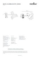 Nordlux Design klemlampjeMatis wit - 2512222001 - thumbnail