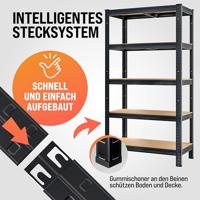 Stellingkast Zwart 180x90x40cm set 2 stuks - thumbnail