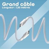 T'nB - Magnetische USB C naar USB C-kabel, snel opladen 60 W, magnetische nylon mantel en knoopbescherming, lengte 1,5 m, compatibel met Apple iPhone 15/15 Pro / 15 Pro Max / 16/16 Pro / 16 Pro Max - - thumbnail