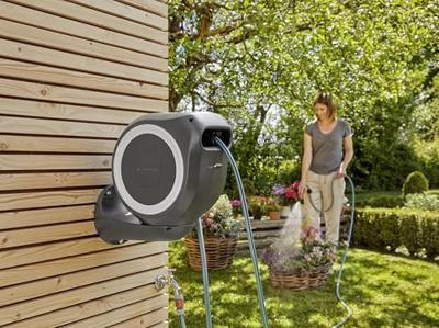 Gardena Wandslangenbox RollUp S Wit - 15 meter - Muurhouder 18602-20