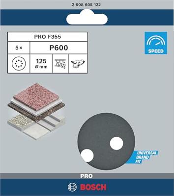 Bosch Accessories Best for Stone 2608605122 Excenterschuurpapier Met klittenband, Geperforeerd Korrelgrootte (num) 600 (Ø) 125 mm 5 stuk(s) - thumbnail