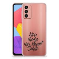 Samsung Galaxy M13 | M23 | Siliconen hoesje | met naam Heart Smile - thumbnail