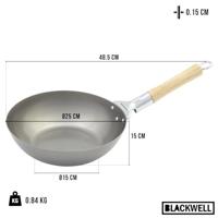 Blackwell Wokpan Voccelli Carbonstaal - ø 25 cm - zonder anti-aanbaklaag - thumbnail