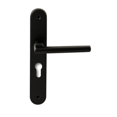 Hardbrass Deurkruk Athene op ovaal langschild profielcilindergat 55mm - zwart Hardbrass Deurkruk Athene op ovaal langschild profielcilindergat 55mm - zwart