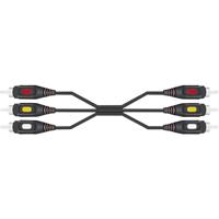 SpeaKa Professional Composite cinch AV Aansluitkabel [3x Cinch-stekker - 3x Cinch-stekker] 10.00 m Zwart - thumbnail