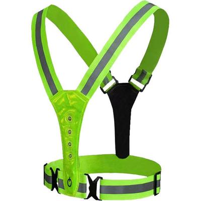 VWP reflecterend sportvest usb oplaadbaar led one size neon VWP reflecterend sportvest usb oplaadbaar led one size neon