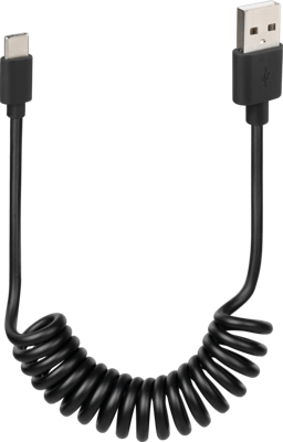 Lampa Kabel Lampa Krulkabel USB-C 1 Meter Zwart Lampa Kabel Lampa Krulkabel USB-C 1 Meter Zwart