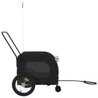 Hondenfietstrailer oxford stof en ijzer zwart - thumbnail