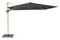 Zweefparasol Challenger T2 Premium 300x300 cm vervaagd zwart oak kleurig frame zonwering Platinum - Platinum - thumbnail