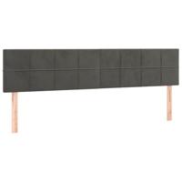 Boxspring met matras fluweel donkergrijs 200x200 cm - thumbnail