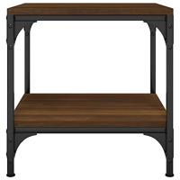 Bijzettafels 2 st 40x40x40 cm bewerkt hout bruineiken - thumbnail