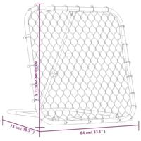 Voetbalrebounder verstelbaar 84x73x60-80 cm staal zwart - thumbnail