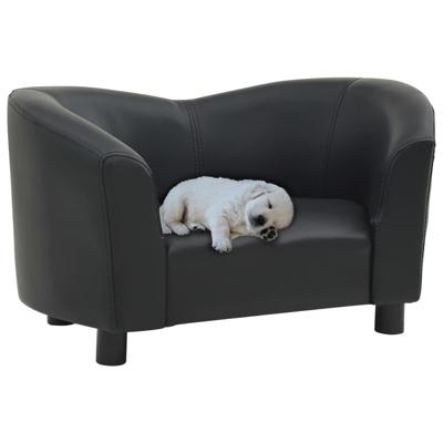 VidaXL Hondenbank 67x41x39 cm kunstleer zwart