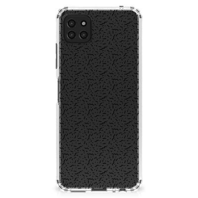 Samsung Galaxy A22 5G Doorzichtige Silicone Hoesje Stripes Dots Samsung Galaxy A22 5G Doorzichtige Silicone Hoesje Stripes Dots