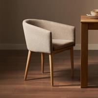 Kave Home Eetkamerstoel 'Harlan' Chenille, kleur Bruin - thumbnail