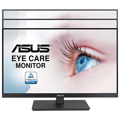 ASUS VA27EQSB PC-monitor 27 inch FHD – IPS-paneel – 16:9 – 75 Hz – 1920 x 1080 – 300 cd/m² – displaypoort, HDMI, VGA en 2 x USB – Eye Care-technologie – luidsprekers – hoogteverstelling en rotatie
