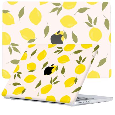 Lunso MacBook Pro 14 inch (2021-2024) cover hoes - case - Squeezy Lemon