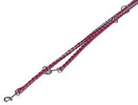 Nobby Leiband Corda, rood/grijs L: 200 cm, B: 18 mm, 1 stuk - thumbnail