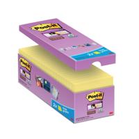 Post-it Super Sticky notes, 90 vel, ft 76 x 76 mm, geel, pak van 14 blokken + 2 gratis - thumbnail