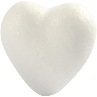 Creativ Company Harten, h: 6 cm, d: 3 cm, b: 6 cm, wit, 5 stuk/ 1 doos