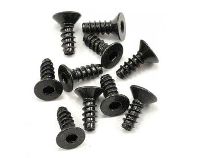 M3x8mm Hex Socket Tapping Flat Head (Black) (10pcs) (AXA464)