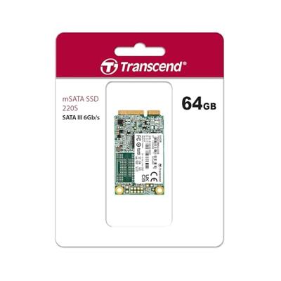 Transcend 220S 64 GB mSATA SSD harde schijf SATA 6 Gb/s Retail TS64GMSA220S