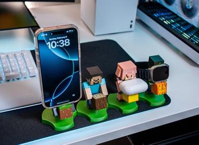 Minecraft Zombie Holdems Cable Guys Mini Device Holder and Phone Stand 11cm