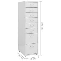 Ladeblok verrijdbaar 28x41x109 cm metaal grijs - thumbnail