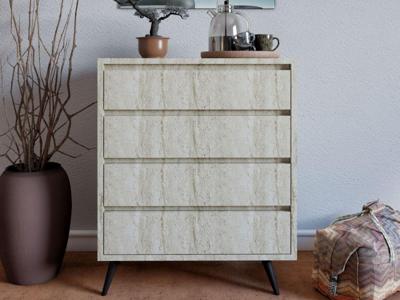 Commode TUVERA 4 lades travertijn