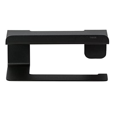 Tiger Toiletrolhouder Colar Met Planchet Zwart