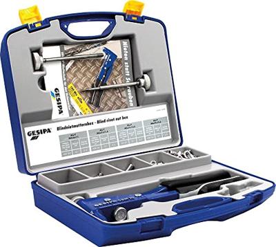 Gesipa Assortimentbox blindklinkmoeren | 156-delig | tang GBM10 en blindklinkmoer M4-M6 | in een kunststof koffer | 1 stuk - 1435455 - 1435455