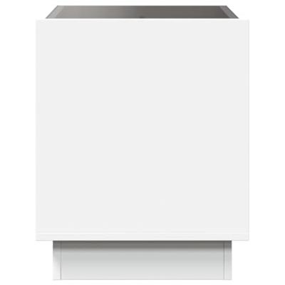 Nachtkastje met Infinity LED 50x50x50 cm wit