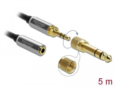 DeLOCK Stereo Jack 3,5 mm 3-Pin male > female verlengkabel DeLOCK Stereo Jack 3,5 mm 3-Pin male > female verlengkabel