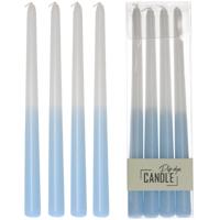 Dip Dye Kaars Wax Blauw 30,5x2,2 cm 4 Stuks - thumbnail
