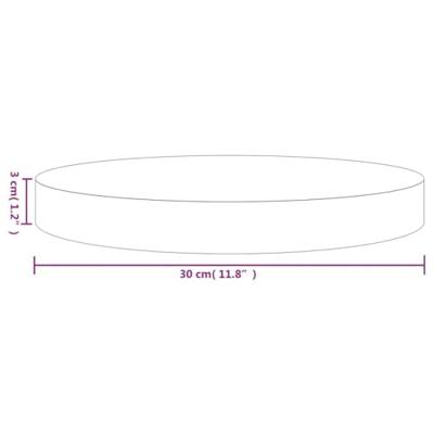 Tafelblad rond 30x3 cm massief grenenhout wit Tafelblad rond 30x3 cm massief grenenhout wit