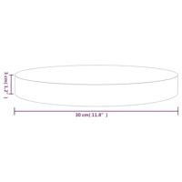 Tafelblad rond Ø30x3 cm massief grenenhout wit - thumbnail