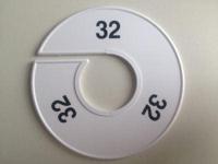 Maatring 11 cm wit/zwart 32 - thumbnail