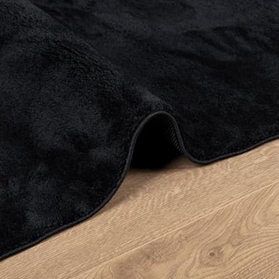 VidaXL Vloerkleed oviedo laagpolig 140x200 cm zwart