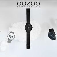 OOZOO C10910 Horloge Timepieces staal zilverkleurig-wit 45 mm - thumbnail