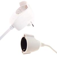 REV 0016150114 Stroom Verlengkabel Wit 5.00 m H05VV-F 3G 1,5 mm² - thumbnail