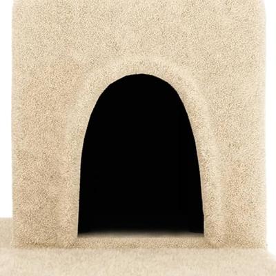 VidaXL Kattenmeubel met sisal krabpalen 154 cm crèmekleurig - thumbnail