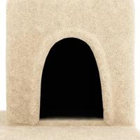 Kattenmeubel met sisal krabpalen 154 cm crèmekleurig - thumbnail