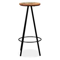 Barkrukken 4 st massief gerecycled hout - thumbnail