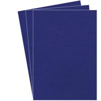Fellowes omslagen, ft A4, karton lederlook, 250 micron, pak van 25 stuks, blauw - thumbnail