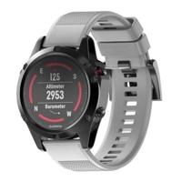 Snelle verwijderbare siliconen polsband voor fenix 5 22mm (grijs) - thumbnail