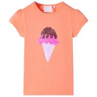 VidaXL Kindershirt 104 neonoranje - thumbnail